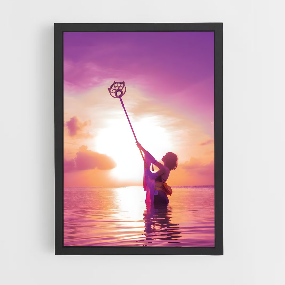 Poster Yuna au Clair de Lune – affiche Final Fantasy (vue 2)